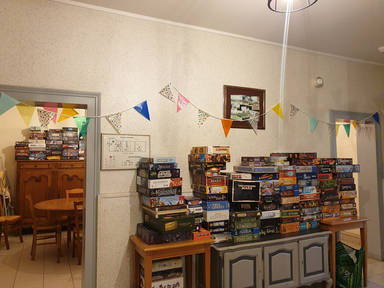 Une partie des jeux ramenés